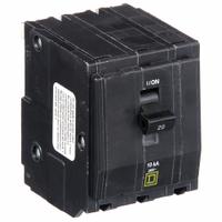 SQUARE D Miniature Circuit Breaker: 20 A, 120/240V AC, Three Phase, 10kA at 120/240V AC, 3 Poles (MPN QO320). Key specifications — Phase: Three; Amps: 20 A; AC Voltage Rating: 120/240V AC; Max. AIR Rating: 10kA at 120/240V AC; For Use With: QO Load Centers and NQ Panelboards; Brand: SQUARE D.