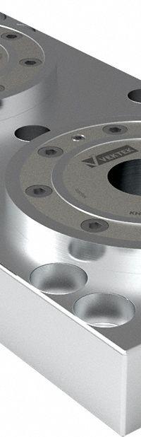 VEKTEK Fixture Plates: Rectangular, Steel, 150 mm W x 300 mm L x 45 mm H, 28.6 lb Wt, 571020. Key specifications — attr1036219: Subplate; attr1036220: VEKTEK; attr1091714: G 1/8" Unclamp Port.