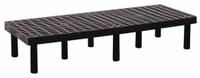 STRUCTURAL PLASTICS Dunnage Rack: Assembled, Snap-Together, 12 in x 24 in x 66 in, Polyethylene (MPN D6624). Key specifications — Color: Black; Brand: STRUCTURAL PLASTICS; Material: Polyethylene; Assembled: Assembled; Method of Construction: Snap-Together; Included: Shelf.
