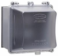 TAYMAC While In Use Weatherproof Cover: 2 Gangs, For Decora/GCFI Electrical Component Type, Vertical (MPN MM7420C). Key specifications — attr211022: TAYMAC; attr1046333: Clear; attr1046334: Polycarbonate; attr1046335: Decora/GCFI; attr1046340: Vertical.