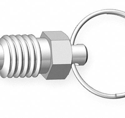 INNOVATIVE COMPONENTS Spring Plunger: Steel - Nonlocking Pull-Ring Retractable Spring Plungers
