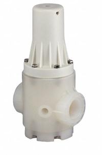 PLAST-O-MATIC Pressure Regulator: Polypropylene, FKM, NPT x NPT, 1 1/2 in Inlet Connection Size (MPN PRHM150V-PP). Key specifications — Brand: PLAST-O-MATIC.