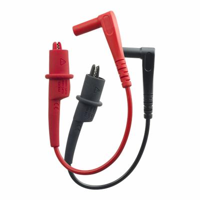 FIELDPIECE Test Leads: Alligator Clip, Right Angle Banana Plug, 9 in Lg - Test Leads with Clips