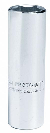 PROTO Socket: Metric, 1/4 in Drive Size, 4 mm Socket Size, 6-Point, Deep, Chrome, Not Tether Capable (MPN J4704LM). Key specifications — attr1204417: PROTO; attr1204392: Chrome.