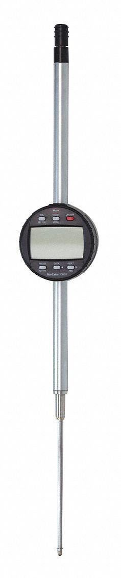 MAHR Digital Indicator: 0 in to 4 in /0.001 mm to 100 mm, Inch/Metric, 0.002 mm Accuracy, IP42 (MPN 4337623). Key specifications — attr1184065: MAHR; attr1184072: 0.002 mm; attr1184084: 58 mm.