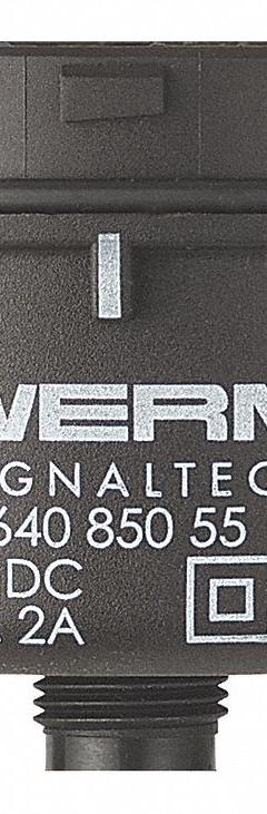 WERMA Terminal Element: Tower Light Adapter, For KombiSIGN 71, 2 5/16 in Overall Ht, 64088000. Key specifications — Brand: WERMA; Compatible with Series: KombiSIGN 71; Connection Type: M12 Connector 8-pole; Housing Color: Black; IP Rating: IP65; Mounting Location: Wall Mount; Manufacturer Part Number: 64088000.