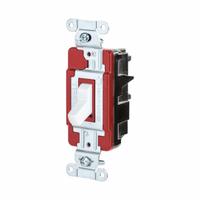 HUBBELL Wall Switch: Toggle Switch, Single Pole, Maintained, White, 120/277V AC, 20 A (MPN CSB120STW). Key specifications — Illuminated: No; Voltage Rating: 120/277V AC.