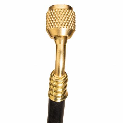 FIELDPIECE Hose: 5 ft Lg, 45° Angle, Black, Rubber, Single Hose - Evacuation & Charging Hoses