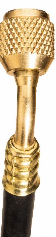 FIELDPIECE Hose: 5 ft Lg, 45° Angle, Black, Rubber, Single Hose, No Valve Termination (MPN HR1). Key specifications — Brand: FIELDPIECE; Includes Valve: No.