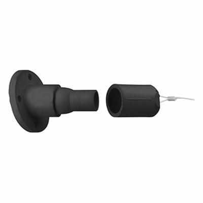 LEVITON Single Pole Receptacle: Black, Straight Ball Nose Mating, Threaded Stud Termination - Receptacles with Threaded Stud Terminations