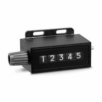 TRUMETER Mechanical Rotary Counter: Top Coming (TC), Top Coming (TC), Base Mounting, White, 5 Digits (MPN 7-2215). Key specifications — attr1048545: 7-2215; attr1048549: TRUMETER; attr1048554: White; attr1048558: Large Display; attr1048564: Right Hand Top Coming; attr1048565: Base; attr1048567: Mechanical; attr1048576: Black.