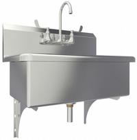 SANI-LAV Scrub Sink: 1 Stations, 10 1/2 in Bowl Dp, 28 in Bowl Lg, 16 1/2 in Bowl Wd, 2 Faucet Holes (MPN 532F). Key specifications — Includes Side Splash: Side Splash Not Included; Series: Scrub Sinks; Brand: SANI-LAV.