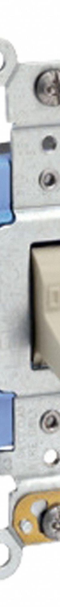 LEVITON Wall Switch: Toggle Switch, Double Pole, Maintained, Ivory, 120/277V AC, 15 A (MPN 1202-2I). Key specifications — Illuminated: No; Voltage Rating: 120/277V AC.