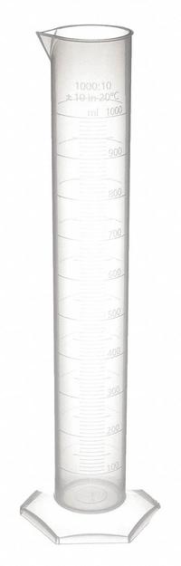 APPROVED VENDOR Graduated Cylinder: Polypropylene, 1 L, 33.8 fl oz, To Contain (TC), Hexagon (MPN 9NNX3). Key specifications — attr1370610: Hexagon; attr1370612: Colorless; attr1370591: To Contain (TC); attr1370582: APPROVED VENDOR.