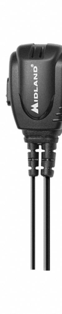 MIDLAND Earpiece: Fits Midland, For BizTalk MB Series, Ear Hook, Push To Talk, Black, 1 Wires, Wired (MPN MA1). Key specifications — Connector Type: 2 Pin; Compatible Radio Series: BizTalk MB; Push To Talk: Yes; Manufacturer Part Number: MA1; Brand: MIDLAND.