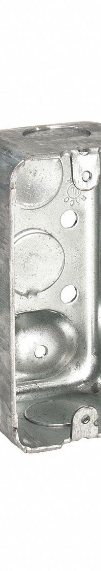 RACO Electrical Box: Steel, Steel Material & Nominal Size, 1 Gangs, 1 7/8 in Box Dp, 2 1/8 in Box Wd (MPN 661). Key specifications — Brand: RACO; Bracket Style: Stud Face & Side; Clamp Style: Without Clamps.