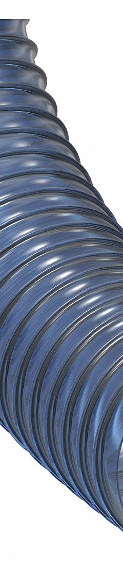 Industrial Ducting Hose: 5 in Hose Inside Dia., 25 ft Hose Lg, 10 psi, 4.5 in Bend Radius (MPN 202105004025). Key specifications — Temp. Range: -20° to 180°F; Brand: HI-TECH DURAVENT.