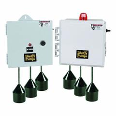 LIBERTY PUMPS Simplex Control Panel: Simplex, Single Phase, 120/208/240V AC, 0 to 14.9 A, Plastic, 1 (MPN SXL21=3-3). Key specifications — Current: 0 to 14.9 A; Rated Voltage: 120/208/240V AC; Alert Output: Visual; Intrinsic Safety: Not Specified Intrinsically Safe; Includes Reversing: Non-Reversing; Dosing Schedule: Demand Dose; Brand: LIBERTY PUMPS.
