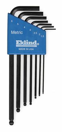 EKLIND Hex Key Set: 6 - 10 Pieces, Ball-Hex-L Long, L, Metric, Single Ball End, Long, 7 Pieces (MPN 13607). Key specifications — attr1205553: Not Tether Capable; attr1205554: EKLIND; attr1205568: Black Oxide; attr1293176: 6 - 10 Pieces.