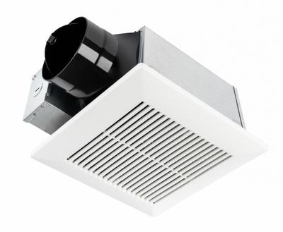 PANASONIC Exhaust Fan: Ceiling, 1.3 sones, 2 Speed - Standard Bathroom Exhaust Fans