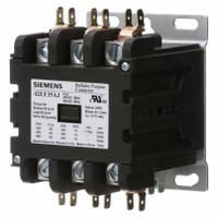 SIEMENS Definite Purpose Contactor: 3 Poles, 24V AC, 60 A, Non-Reversing, Std Contactor Frame Size (MPN 42EF35AJ). Key specifications — Brand: SIEMENS; Coil Voltage: 24V AC; Mounting Style: Surface; Terminal Connection Type: Quick Disconnect and Screw/Box Lug; Maximum Voltage Rating: 600V AC; Series: 42 Series; Phase: Three; Main Pole Contact Form: 3NO.
