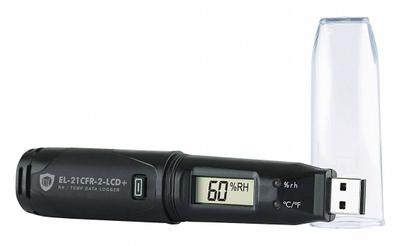 LASCAR Temperature Humidity Data Logger: 0%to 100% Relative Humidity Measured, -31°F to 176°F - Temperature & Humidity Data Loggers