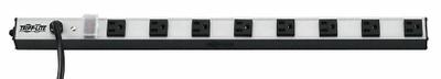 TRIPP LITE Outlet Strip: 8 Outlets, 15 ft Cord Lg, 15 A Current, UL 1363, Gray, 5-15P - Industrial Power Strips