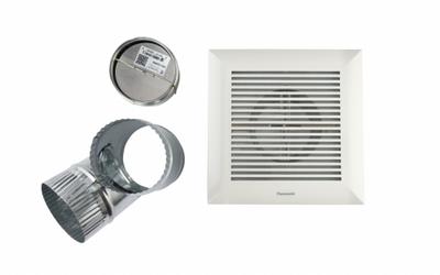 PANASONIC Grille Upgrade Kit: ABS/Aluminum/Galvanized Steel, Galvanized - Upgrade Kits for Bathroom Exhaust Fans