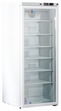 Controlled Room Temperature Cabinet: 115 V, 20°C to 25°C, 23 3/4 in Overall Wd, 26 1/2 in Overall Dp (MPN CRT-ABT-HC-10PG). Key specifications — Brand: AMERICAN BIOTECH SUPPLY; Voltage: 115 V; Includes: (6) Adjustable Shelves; Door Hinge: Right Hinge.