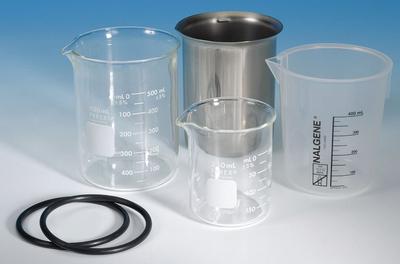 BRANSON Beaker: 600 mL, 20.29 fl oz, Low Form, Colorless, Glass - Low Form Glass Beakers