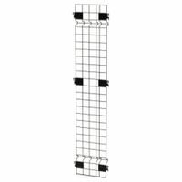 HUSKY RACK & WIRE Welded Wire Panel: 4 ft H x 1 ft W x 1 1/2 in D, Black, Powder-Coated (MPN V0104). Key specifications — attr1283297: Powder-Coated; attr1283316: Steel; attr1283313: Yes; attr1283333: HUSKY RACK & WIRE.