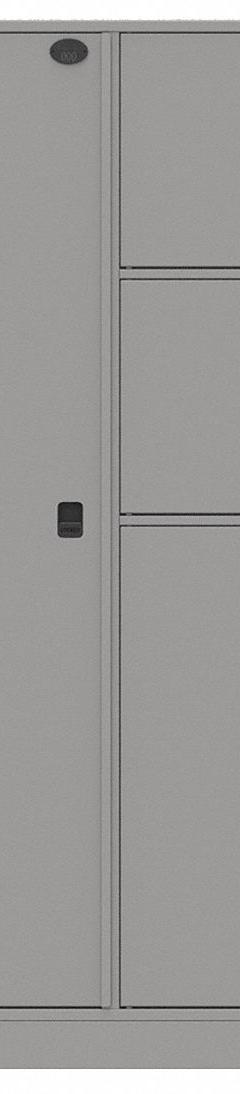 SENTINEL Law Enforcement Evidence Locker: Non-Pass-Through Backing, Slam Latch, 4 Compartments, Gray (MPN 04AA-NPT). Key specifications — Brand: SENTINEL; Product Ships: Assembled; Color: Gray.