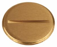 RACO Flush Replacement Plug: Round, Brass, 6284/6288, 6226. Key specifications — Brand: RACO; Accessory Type: Flush Slotted Plug; Compatible with Manufacturer Model Number: 6288; Manufacturer Part Number: 6226; Material: Brass; Shape: Round.