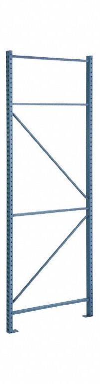 STEEL KING Pallet Rack Upright: Teardrop, 12 ft Overall Ht, 48 in x 3 in, Blue, Steel (MPN RTFBP048144F01PB). Key specifications — Color: Blue; Brand: STEEL KING.