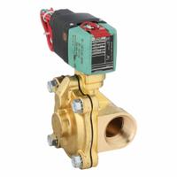 REDHAT Solenoid Valve: 2-Way, Normally Closed, 1 in Pipe Size, 24 to 120V AC/DC, Watertight (MPN 8210P004LF 24-120). Key specifications — Pipe Size: 1 in; Voltage: 24 to 120V AC/DC; Brand: REDHAT; Coil Enclosure: Watertight.