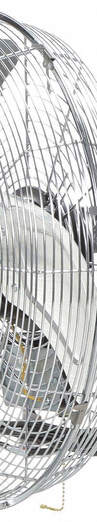 AIRMASTER FAN Mounted Fan: 20 in Blade Dia, 115V AC, 1/5 hp Motor HP, Non-Oscillating, Yoke (MPN 78970). Key specifications — Brand: AIRMASTER FAN; Voltage: 115V AC; Number of Speeds: 3; Oscillation: Non-Oscillating; Mounting Type: Yoke.