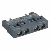 SCHNEIDER Auxiliary Contact: 1NO/1NC, 2.5 A Max Current (AC), Front Mount, Front-Mounted (MPN GVAE11). Key specifications — Brand: SCHNEIDER; Compatible with Series: TeSys.