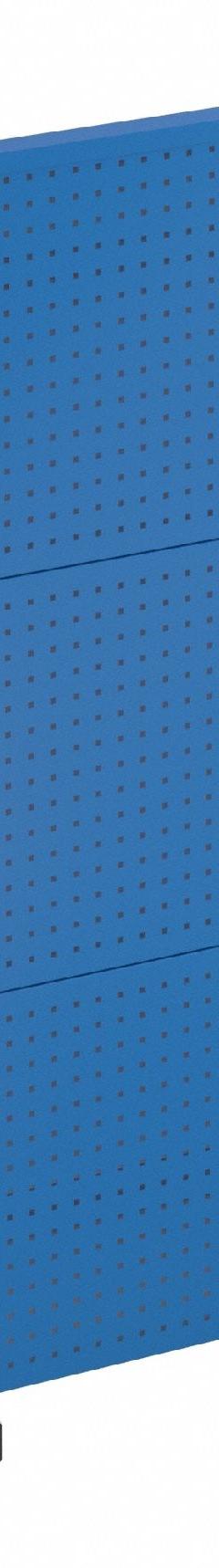 TRESTON Pegboard Floor Rack: Square, 3/8 in Peg Hole Size, 72 in x 30 in x 2 3/8 in, Steel, Blue (MPN C52007101). Key specifications — Material: Steel; Finish: Powder Coated; Peg Hole Shape: Square; Includes: (2) T-feet; Color: Blue; Brand: TRESTON.