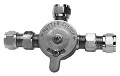 SANI-LAV Mixing Valve: Use with Hot/Cold Water, Brass, Chrome Plated (MPN 201L). Key specifications — For Water Temperature: Hot/Cold; Compatible Brand: Sani-Lav; Product Type: Mixing Valve; Material: Brass.