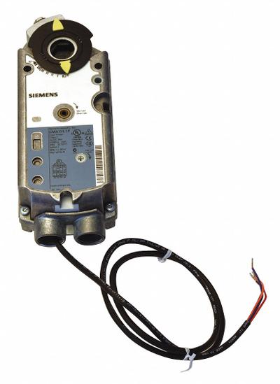Siemens Actuator: Dampers, Floating Point, Spring Return, 62 in-lb, 19.2 to 28.8V AC/DC - Fail-Safe Actuators with Spring Return