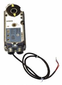 Actuator: Dampers, Floating Point, Spring Return, 62 in-lb, 19.2 to 28.8V AC/DC, NEMA 1 / IP54 (MPN GMA131.1P). Key specifications — Manufacturer Part Number: GMA131.1P; Shaft Type: Self-Centering Shaft Coupling; Shaft Rotation: CW/CCW; Stroke Degree: 90°; Plenum Rating: Plenum Rated; Power Rating: 3.5W; Input Voltage: 19.2 to 28.8V AC/DC; Brand: SIEMENS.