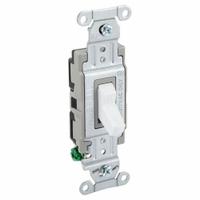 BRYANT Wall Switch: Toggle Switch, Single Pole, Maintained, White, 120/277V AC, 20 A (MPN CSB120BW). Key specifications — Illuminated: No; Voltage Rating: 120/277V AC.