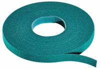 RIP-TIE Hook-and-Loop Cable Tie Roll: 15 ft Lg, 0.5 in Wd, 50 lb Tensile Strength, Green (MPN W-15-1RL-GN). Key specifications — Color: Green; Material: Nylon; Brand: RIP-TIE.
