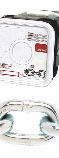 CAMPBELL Straight Chain: 3/16 in Chain Trade Size, 30 Chain Grade, Carbon Steel, Straight, Welded (MPN T0143326). Key specifications — Brand: CAMPBELL.