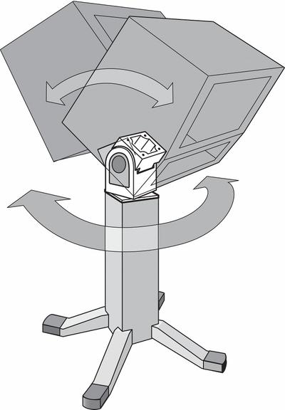 HOFFMAN Pedestal Swivel Tilt: Aluminum, +/-30° Fwd/Back Tilt, 5.81 in Overall Ht - Swivel Accessories