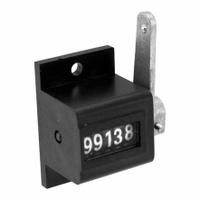 TRUMETER Mechanical Counter: Rear Panel Mounting, 1 3/8 in x 7/8 in, Analog, 16 Counts/Second, Black (MPN 11B-1145). Key specifications — Mounting Style: Base; Brand: TRUMETER; Manufacturer Part Number: 11B-1145.