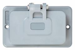 HUBBELL WIRING DEVICE-KELLEMS Weatherproof Cover: Portable Outlet Box Cover, GFCI Receptacles, 3R (MPN HBL3061). Key specifications — Color: Gray; Brand: HUBBELL WIRING DEVICE-KELLEMS.