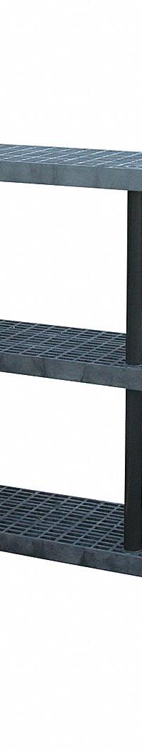 STRUCTURAL PLASTICS Plastic Shelving: 96 in x 16 in, 51 in Overall Ht, 3 Shelves (MPN S9616X3). Key specifications — Resistance Properties: Corrosion-Resistant; Frame Material: Plastic; Shelving Material: High Density Polyethylene; Brand: STRUCTURAL PLASTICS.