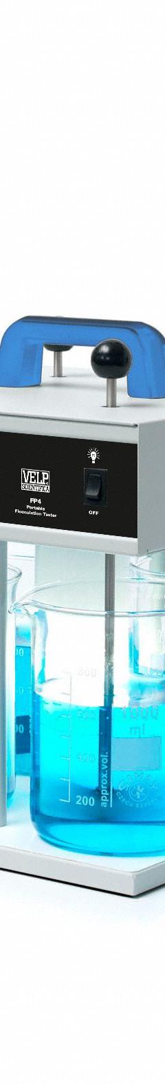 VELP SCIENTIFIC Portable Flocculator: VELP SCIENTIFIC, 20 RPM to 200 RPM, 20 RPM Speed - Min (MPN F105A0117). Key specifications — Capacity: 4 x 1 L; Displayed Brand: VELP SCIENTIFIC; Features: Anti-Skid Base for Stability; Plug Style: Standard; Brand: VELP SCIENTIFIC.