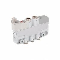 AVENTICS Directional Control Valve: Four-Way / Two-Position, Female 6 mm, Female, Single Solenoid (MPN R422103560). Key specifications — attr1078830: Thermoplastic; attr1078874: Spring Return.